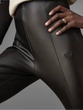 *NWT* ADIDAS Originals Blue Version Women’s Faux Leather  Leggings - Size Small